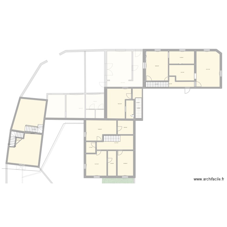 maison mamie bureau 3.1. Plan de 34 pièces et 439 m2