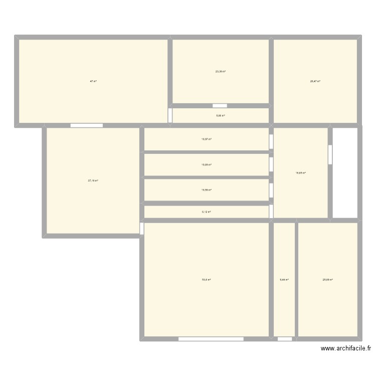 BOHRINGER. Plan de 13 pièces et 285 m2