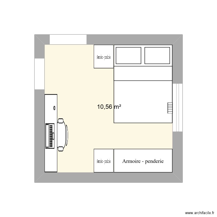 JAY. Plan de 1 pièce et 11 m2