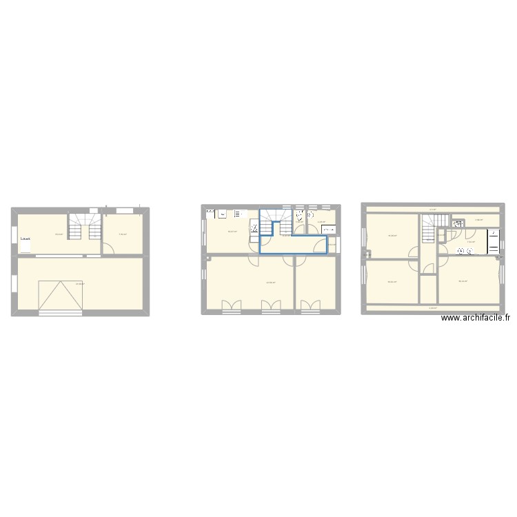 maison. Plan de 21 pièces et 176 m2