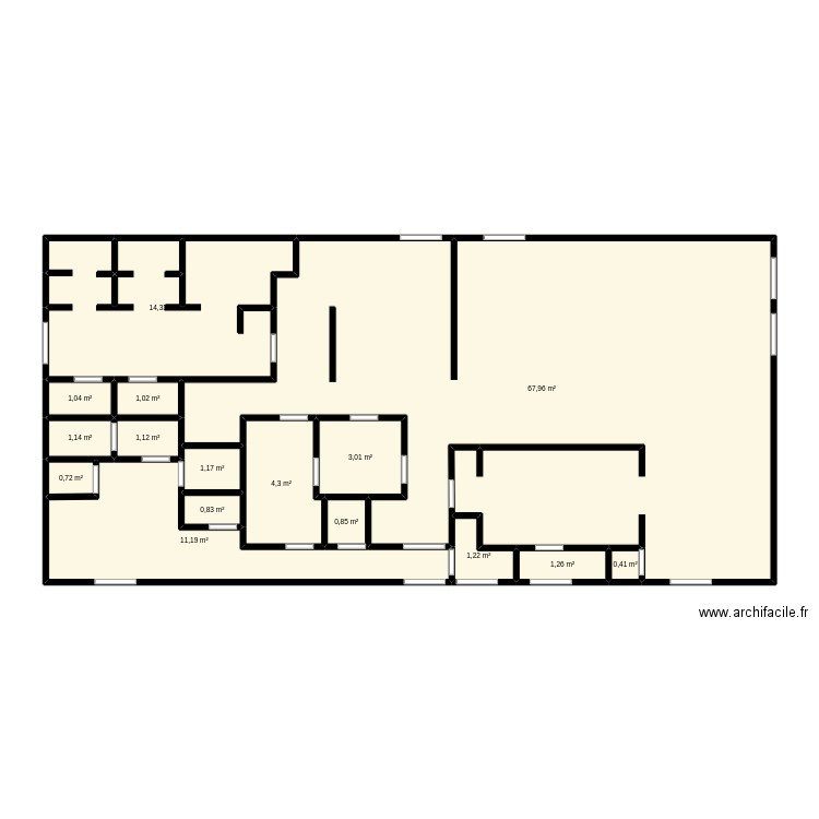 Senas. Plan de 16 pièces et 112 m2