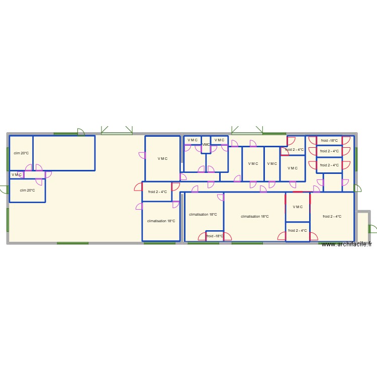 conserverie équipement froid. Plan de 33 pièces et 1051 m2