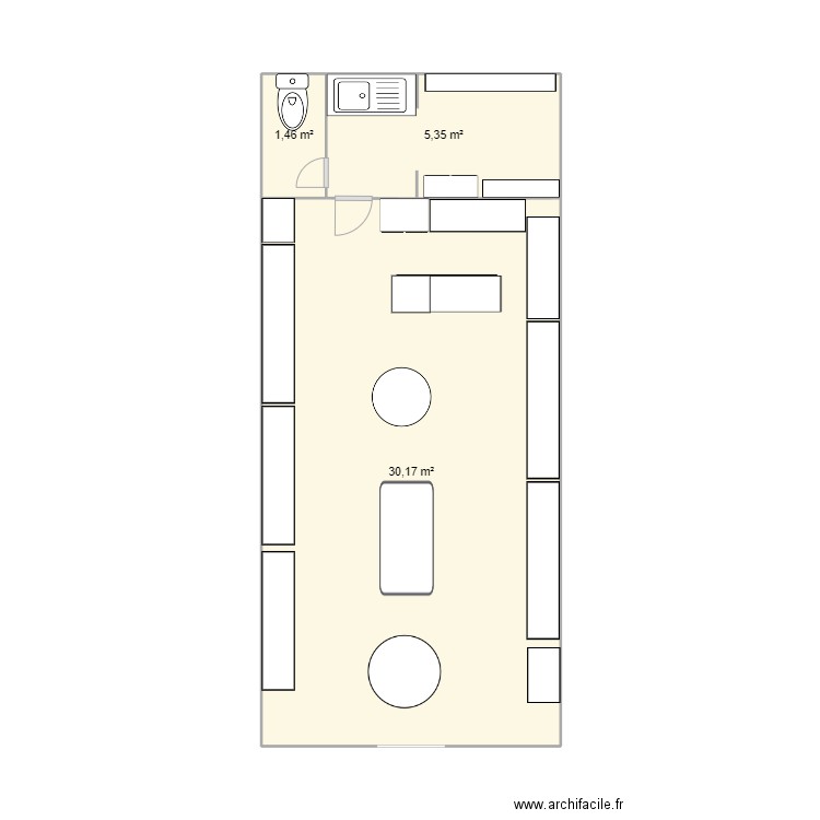 ADOP¨T. Plan de 3 pièces et 37 m2