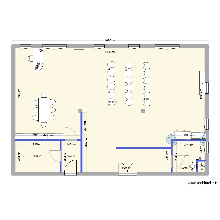 FB PLATEAU POLE SANTE. Plan de 5 pièces et 130 m2