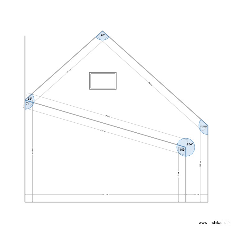 plan 1 avant tavaux *2. Plan de 2 pièces et 38 m2