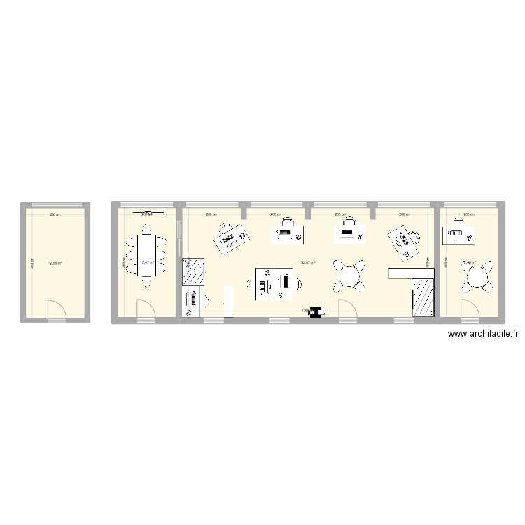 Inserem_Agence_SCB. Plan de 4 pièces et 90 m2