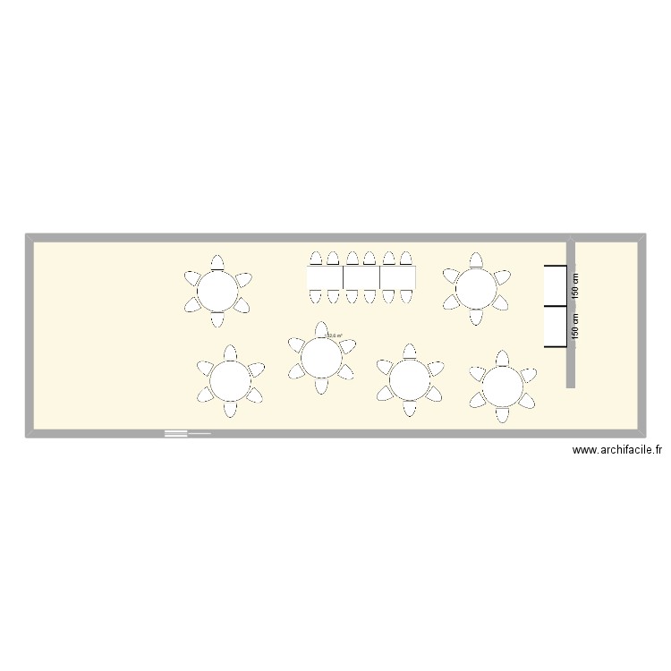 Salle de la Vieille Cure. Plan de 1 pièce et 133 m2