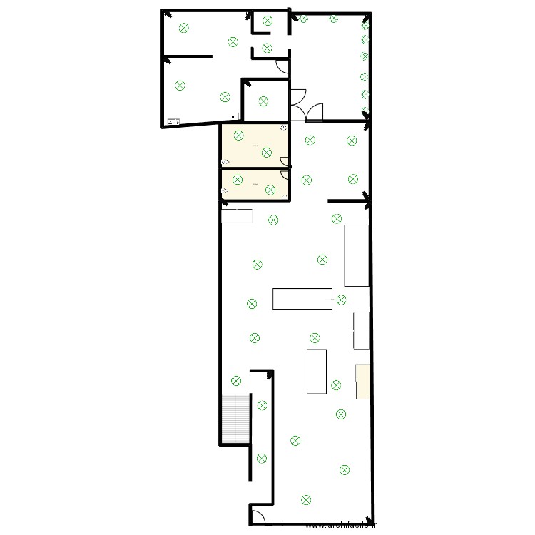 plan magasin inforatique ismail. Plan de 2 pièces et 76 m2