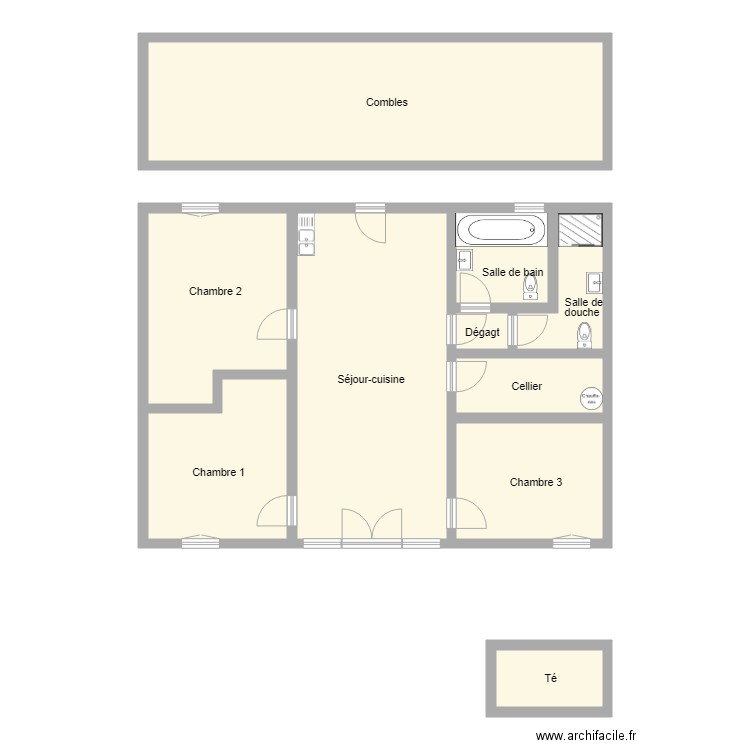 Jackson et Wilde maison au numéro 3. Plan de 10 pièces et 136 m2