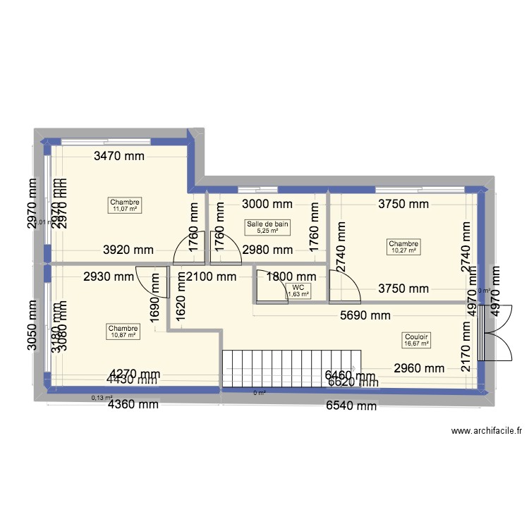 1ER ETAGE MATMATI NVL COTES. Plan de 10 pièces et 56 m2