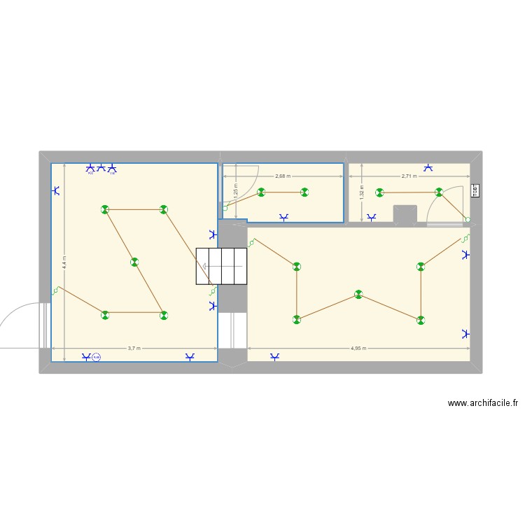 Chris. Plan de 4 pièces et 38 m2