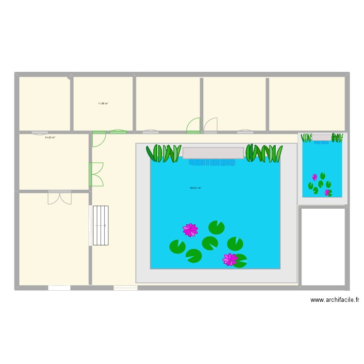 maison blad. Plan de 3 pièces et 227 m2