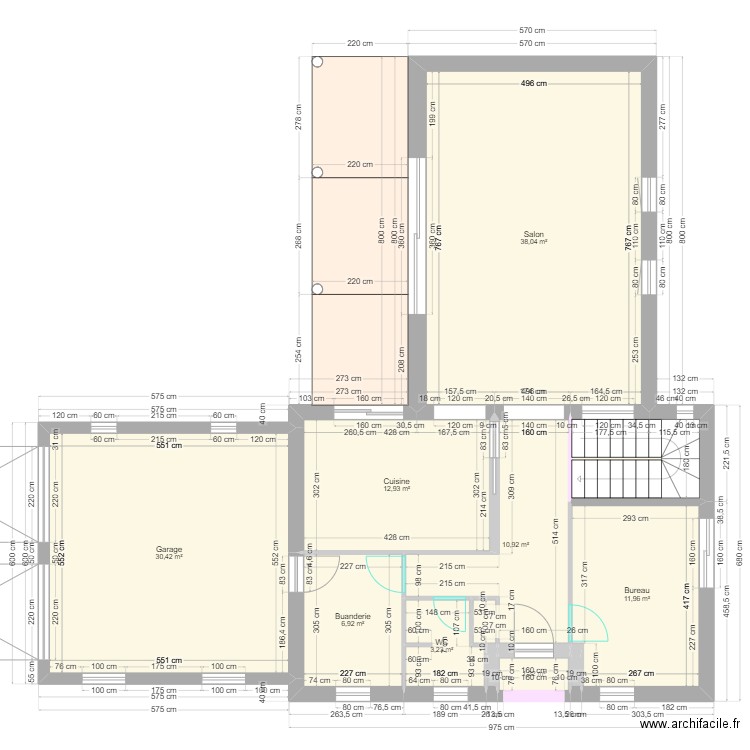 Ballan-v1d. Plan de 31 pièces et 239 m2