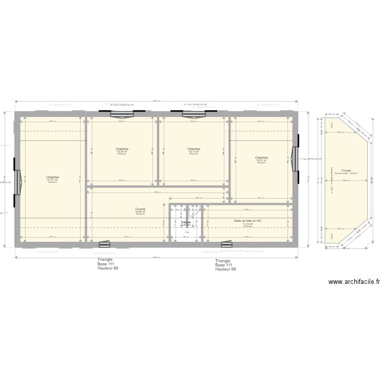 ML24015346. Plan de 39 pièces et 544 m2