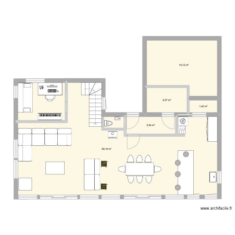 maison buandry. Plan de 6 pièces et 163 m2