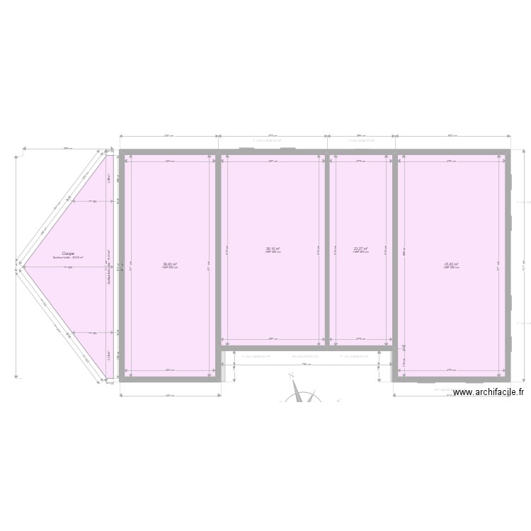 MAXENT / MESMIN. Plan de 12 pièces et 281 m2