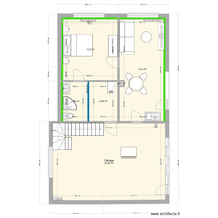 Maison du Tréport - Studio. Plan de 19 pièces et 155 m2