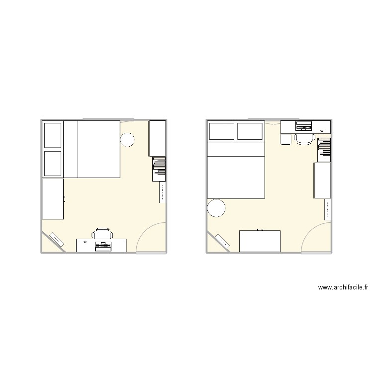 Ma chambre. Plan de 4 pièces et 19 m2