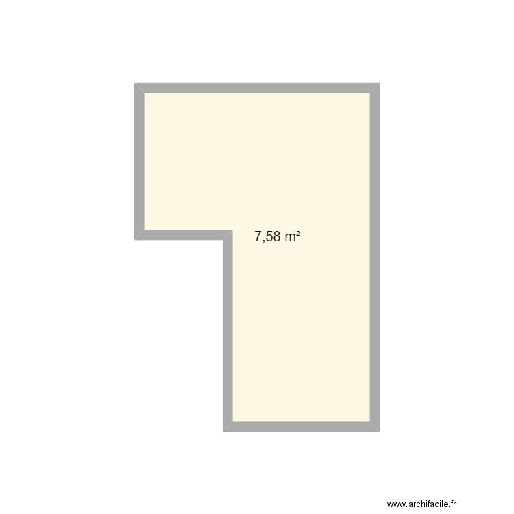 Box. Plan de 1 pièce et 8 m2