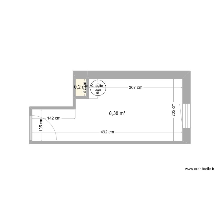 Cuisine Mantes 5 Palombe. Plan de 2 pièces et 9 m2