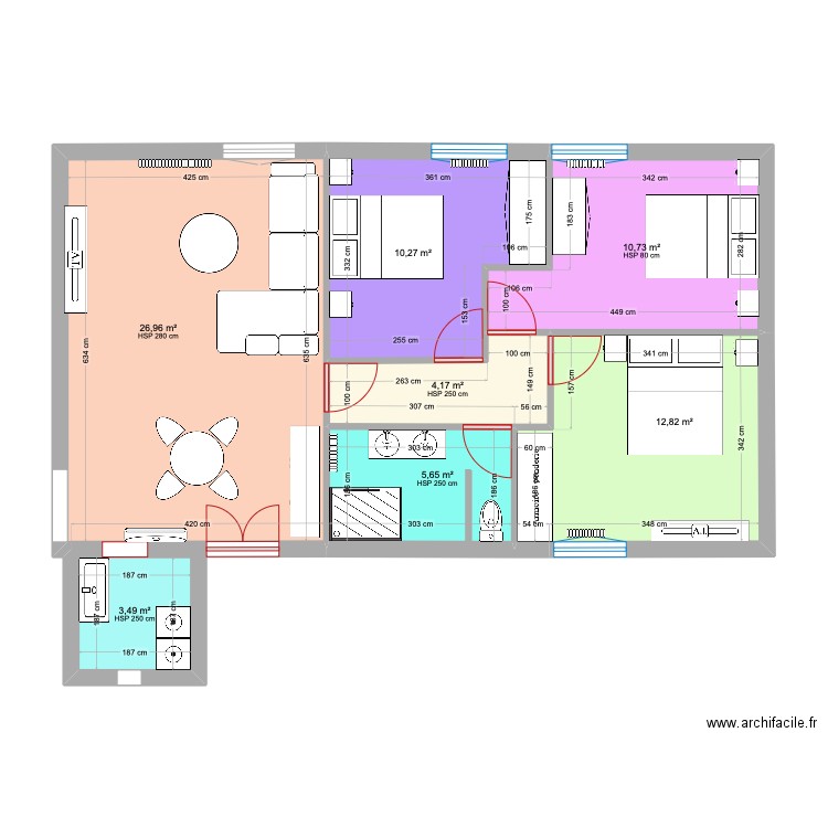 2024 2. Plan de 7 pièces et 74 m2