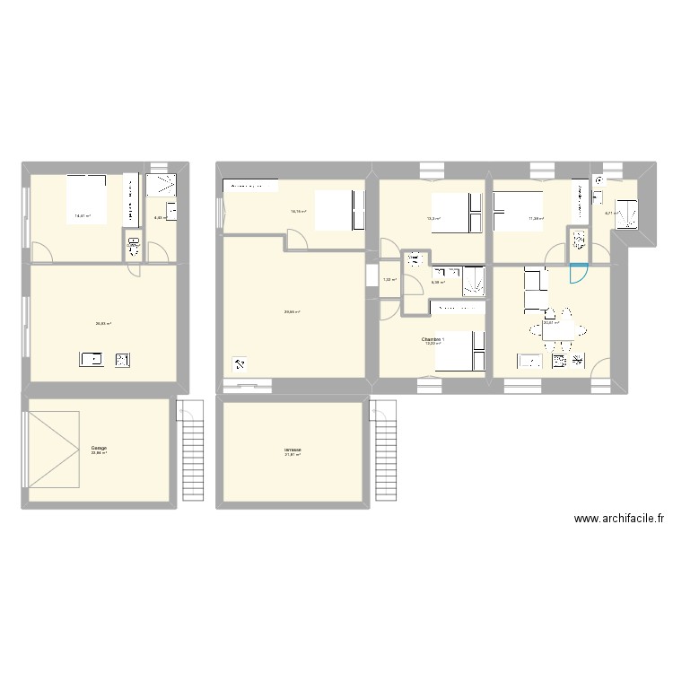 Bren v2. Plan de 14 pièces et 183 m2