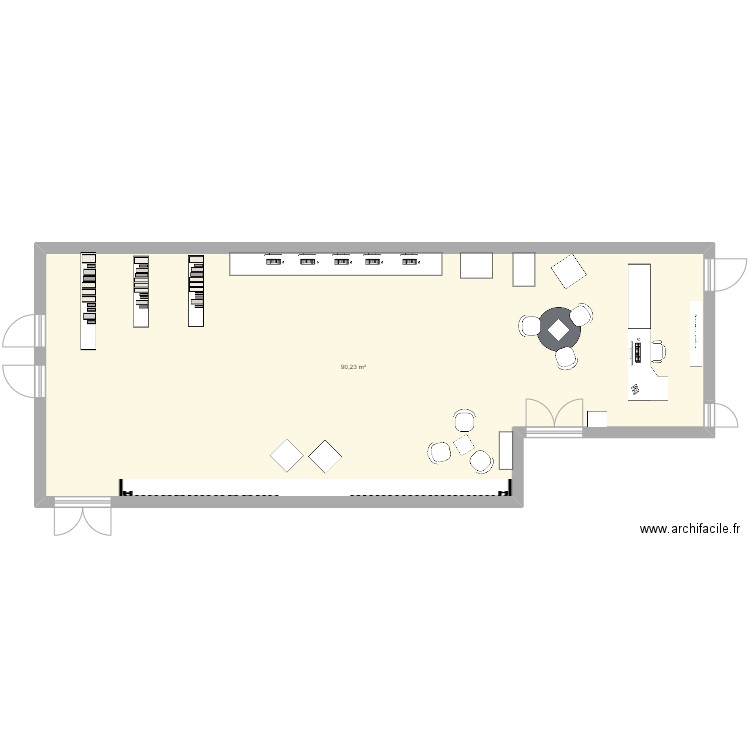 CDI JPERRIN. Plan de 1 pièce et 90 m2