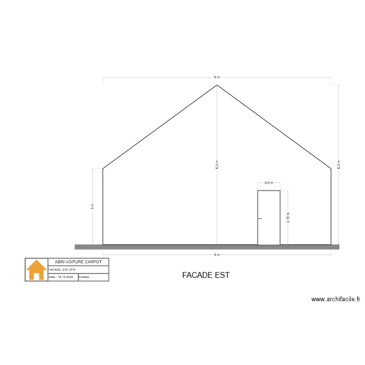 ALFRED FACADE EST DP4. Plan de 0 pièce et 0 m2