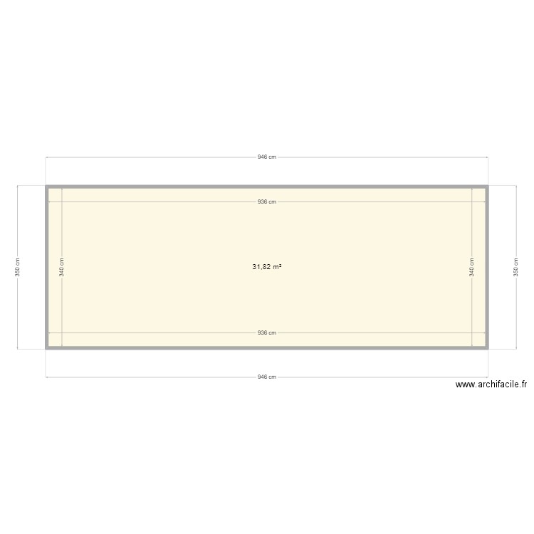 Stand SIH. Plan de 1 pièce et 32 m2