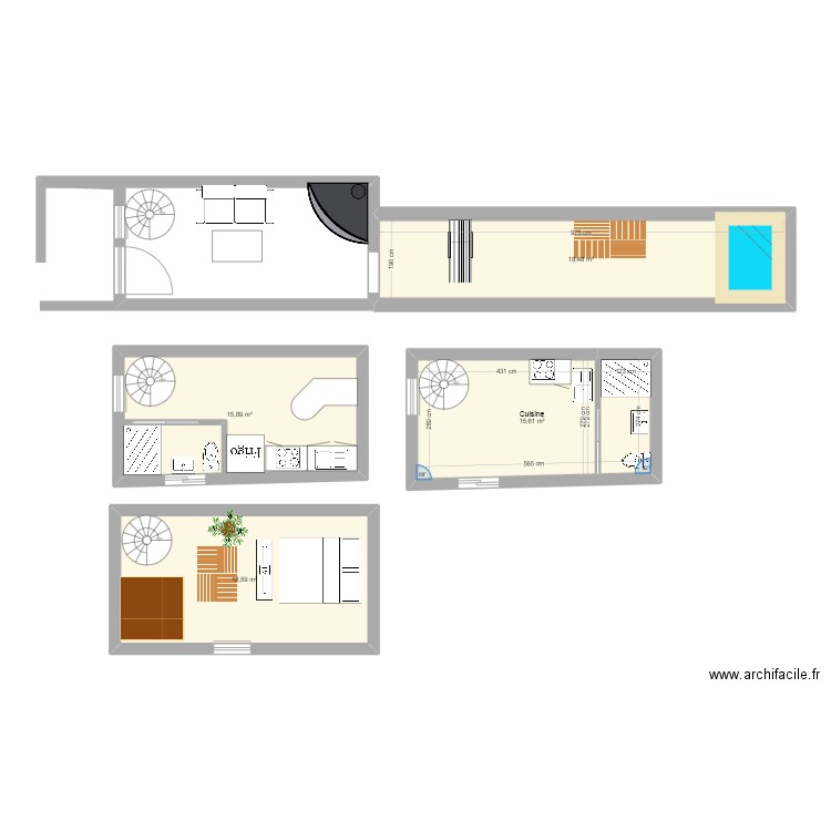 lunay1. Plan de 4 pièces et 69 m2