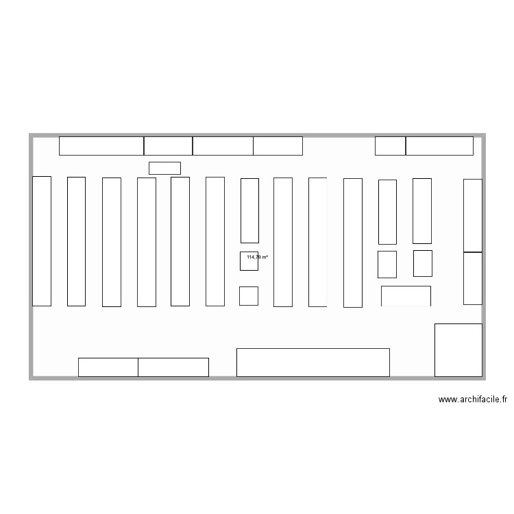 Plan de mss carrefour21345. Plan de 1 pièce et 115 m2