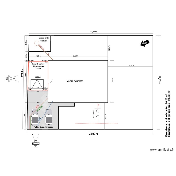 PLAN - LE MICHEL. Plan de 8 pièces et 422 m2