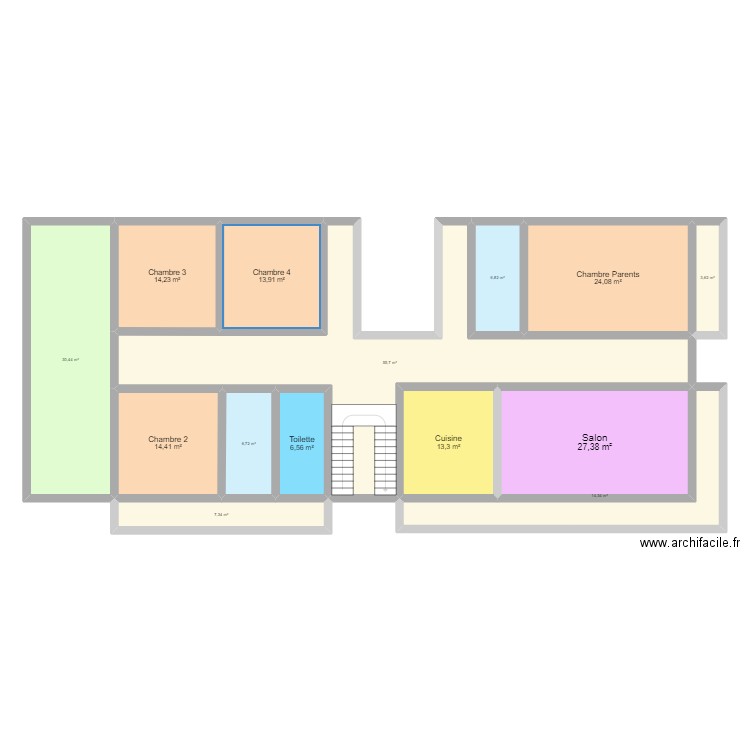 plan ibnou. Plan de 14 pièces et 239 m2