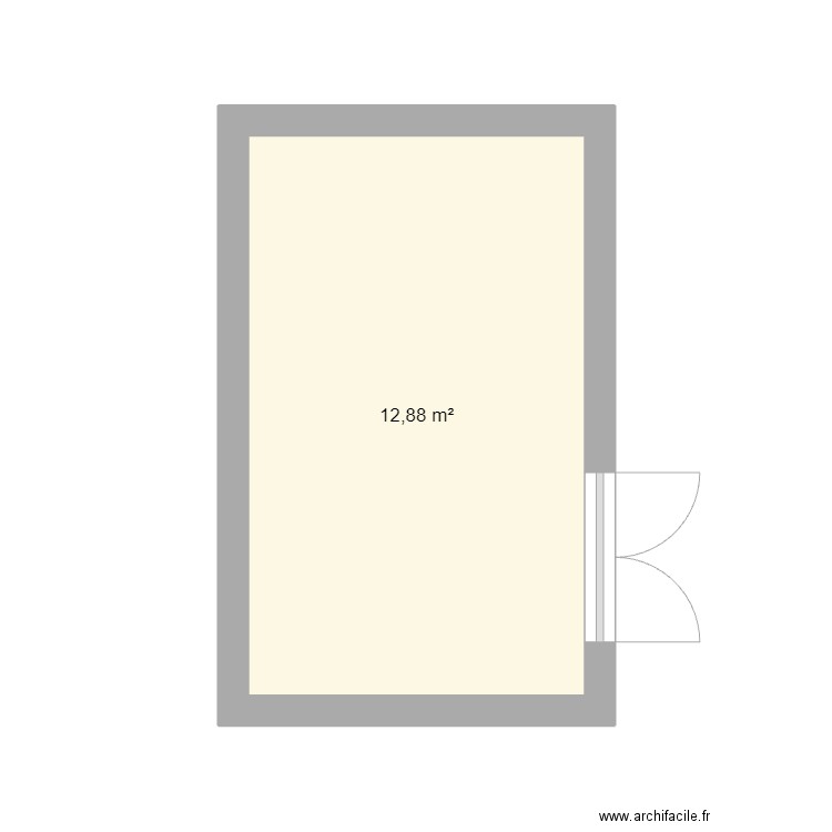 animal passion. Plan de 1 pièce et 13 m2