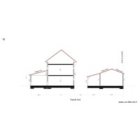 Plan de coupe extension et garage après travaux