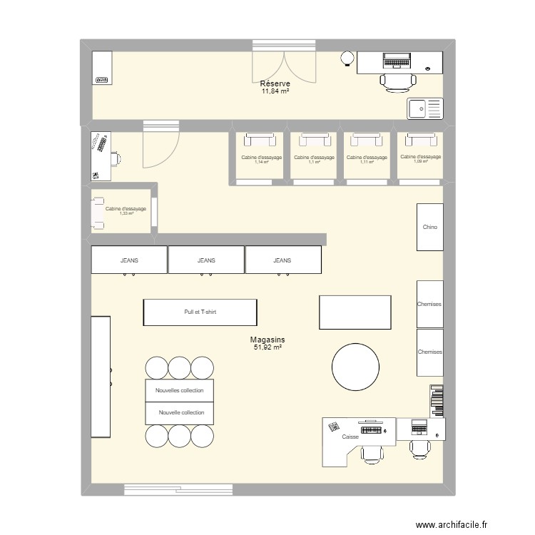 Plan de Jules ;. Plan de 7 pièces et 70 m2