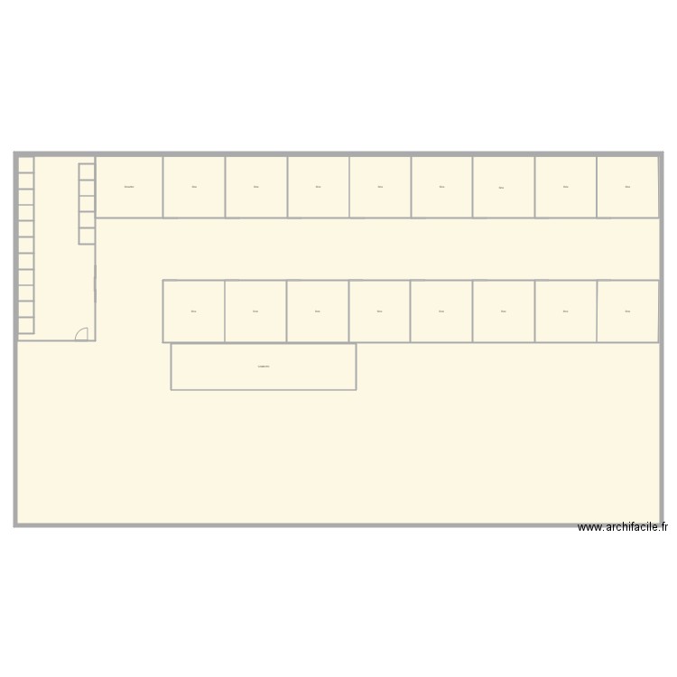 Box 1. Plan de 34 pièces et 1332 m2