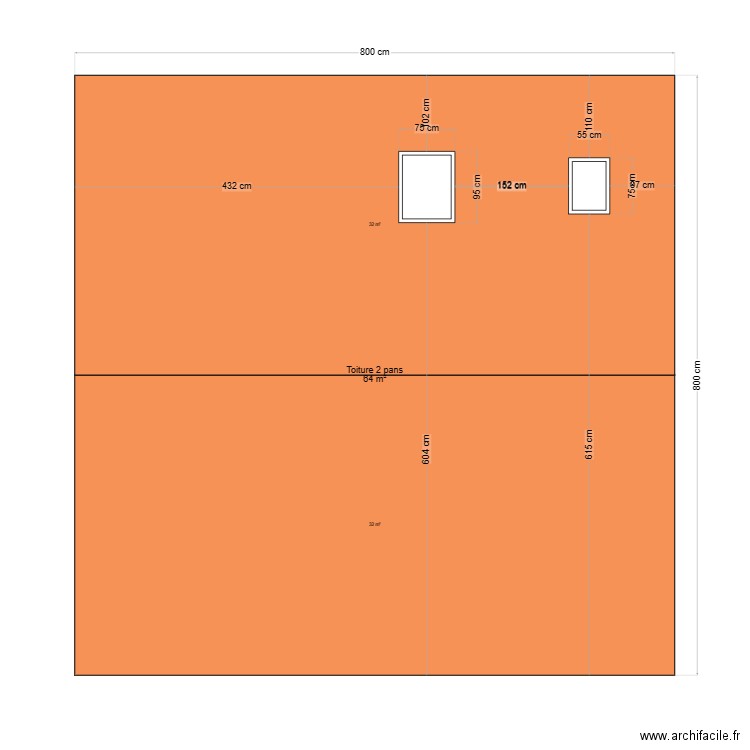  toiture. Plan de 0 pièce et 0 m2