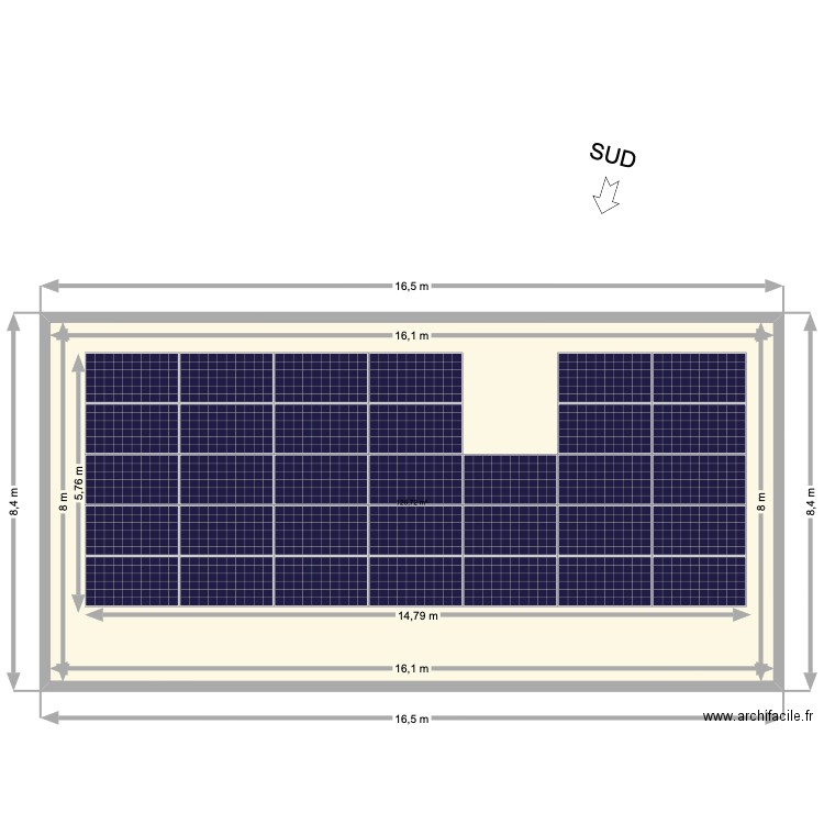 nl piscine. Plan de 1 pièce et 129 m2