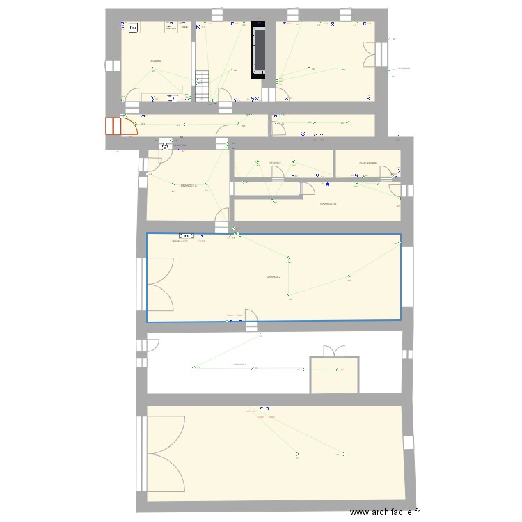 EclairageRezSTR. Plan de 21 pièces et 532 m2