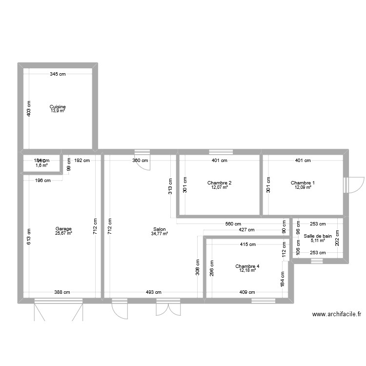 KHEMMAR FAICAL. Plan de 8 pièces et 117 m2