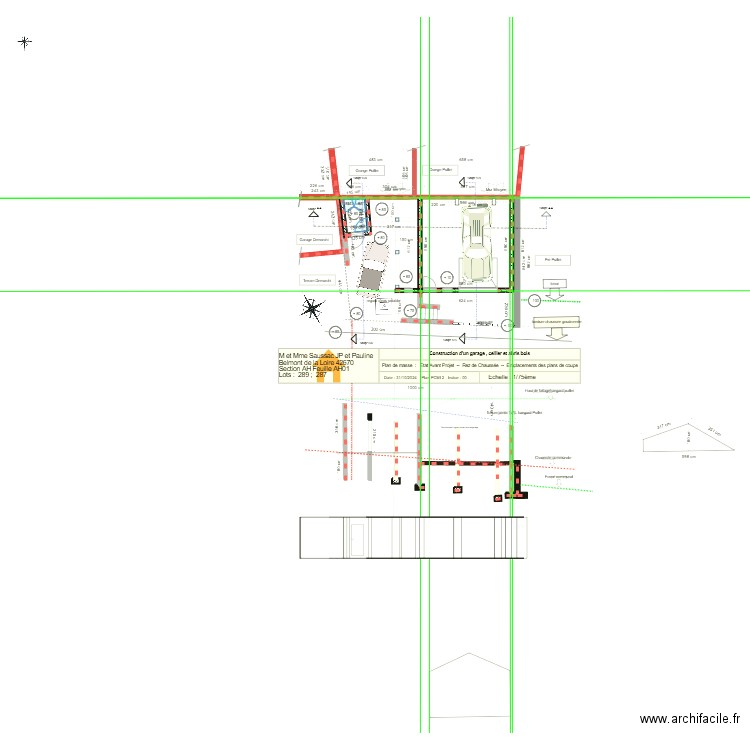 Travail du 30 octobre Plan de masse. Plan de 2 pièces et 37 m2