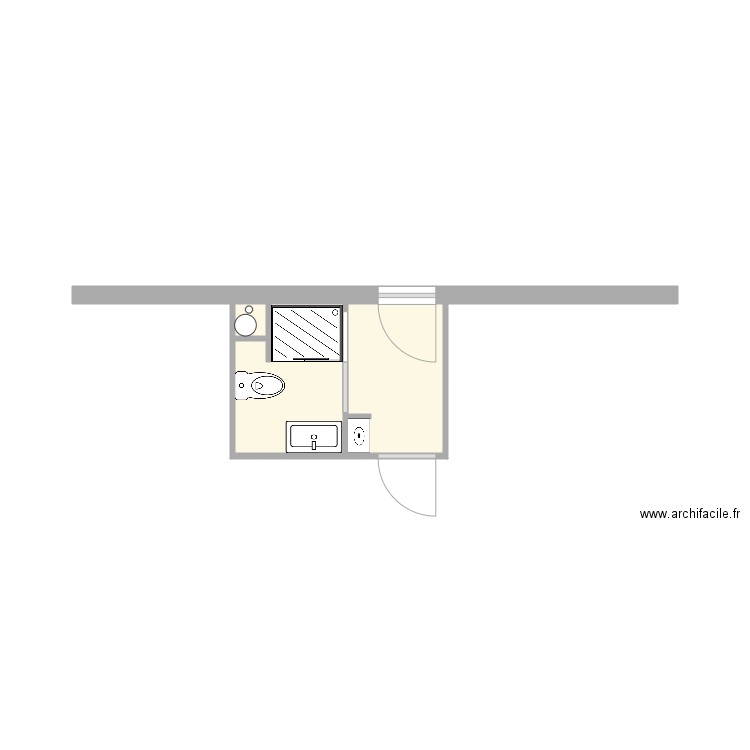 RAMBAUD. Plan de 3 pièces et 6 m2