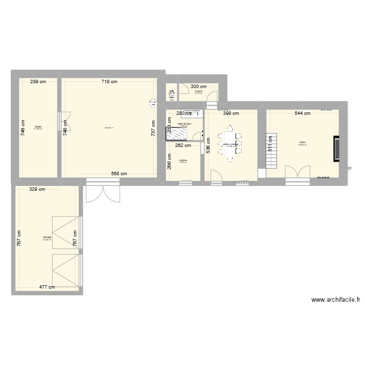 maison mamie. Plan de 9 pièces et 181 m2