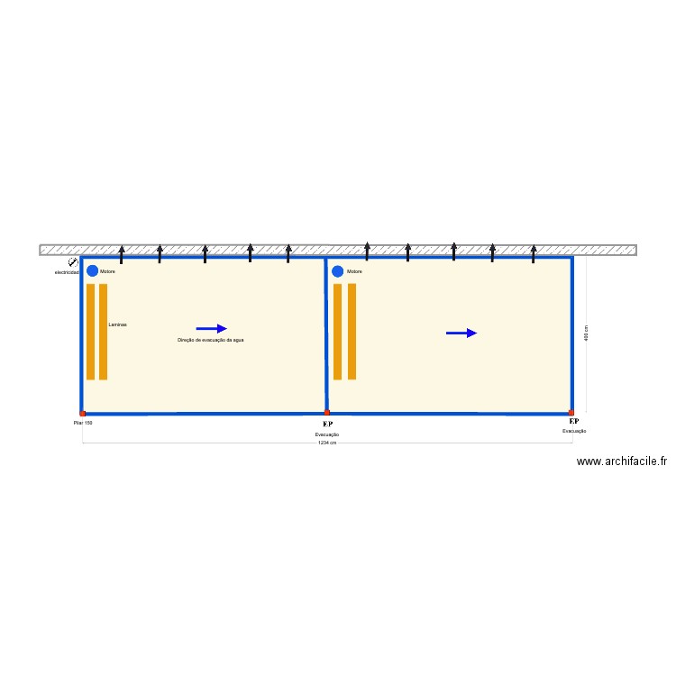 Martins vivenda. Plan de 1 pièce et 48 m2