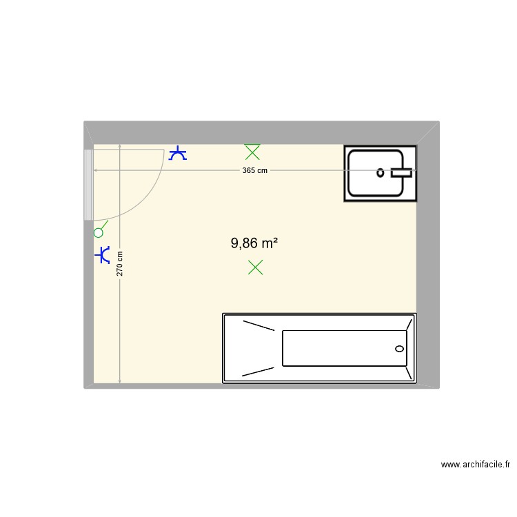 Tuturial. Plan de 1 pièce et 10 m2