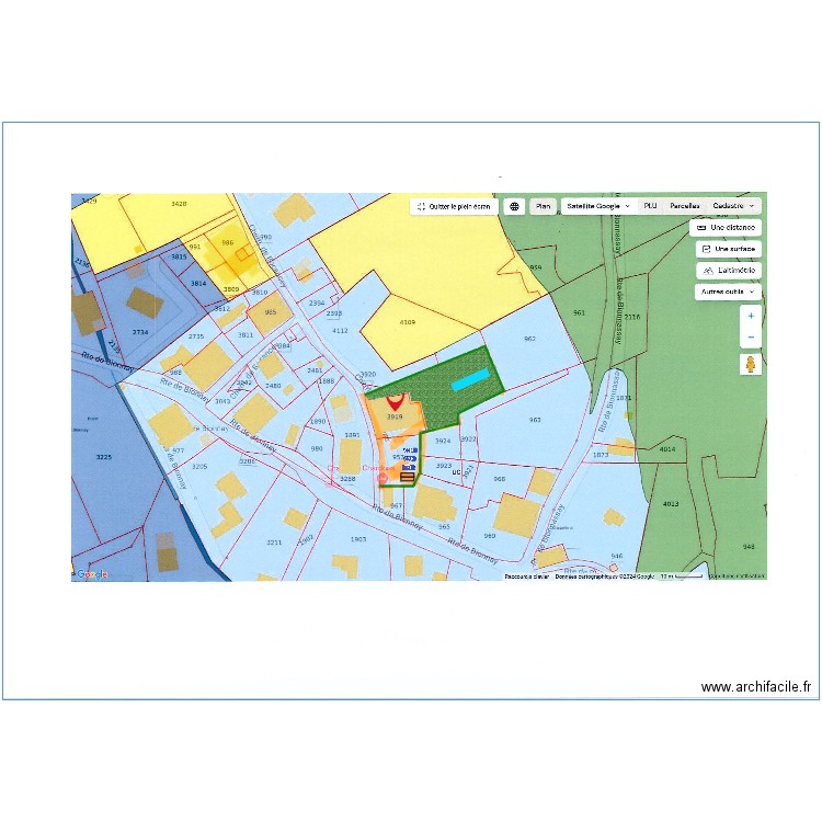 CADASTRE BIONNAY. Plan de 0 pièce et 0 m2