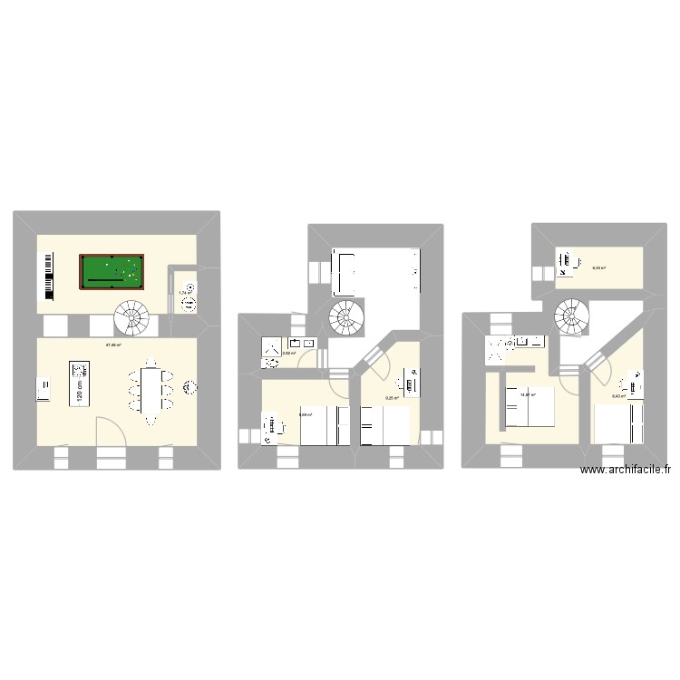 Maison Lannion 2. Plan de 8 pièces et 101 m2