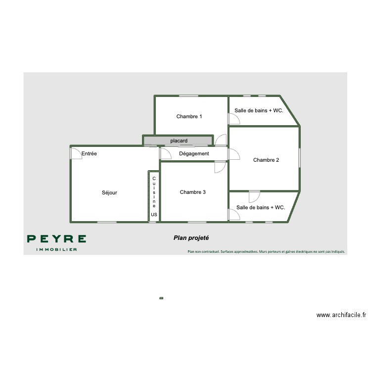  Plan projeté lot 112. Plan de 9 pièces et 41 m2