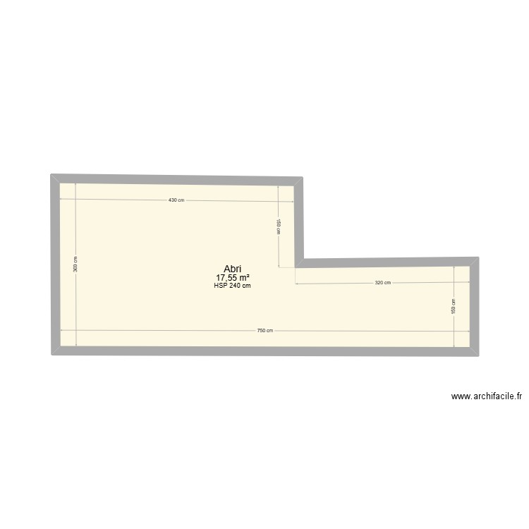 abri de jardin2. Plan de 1 pièce et 18 m2